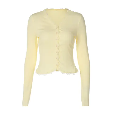 Lightweight Cropped Cardigan style reference