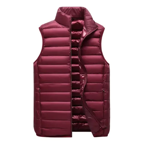 Stand-collar Quilted Vest style reference