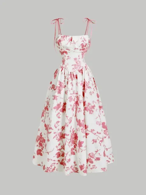 Floral Tie-strap Dress style reference