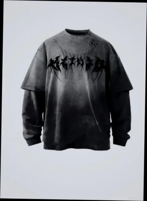 Graphic Layered Sweatshirt style reference